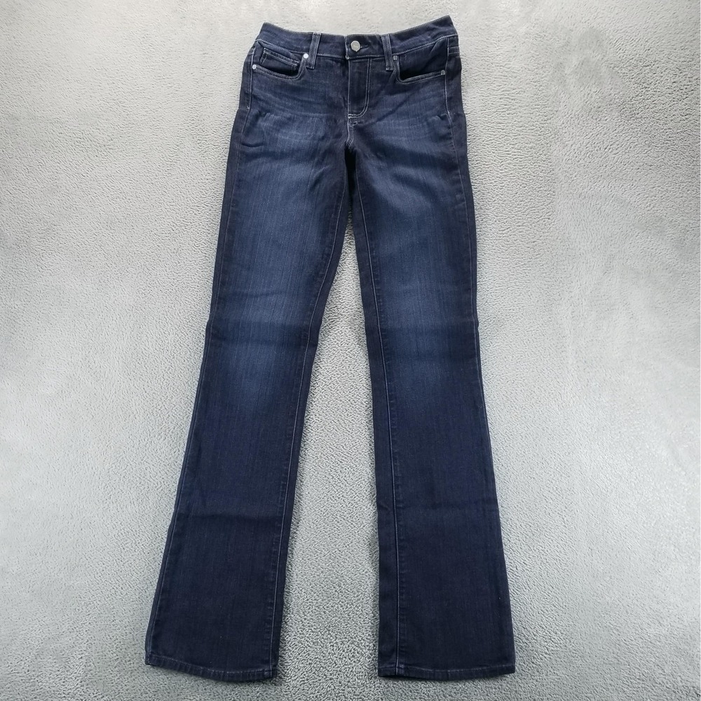 Paige Jeans‎ Womens 26 Blue Manhattan Bootcut Slim Stretch Dark Wash